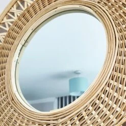 Darthome Limited Round Natural Bamboo Mirror 56cm -Decor Garden Shop IMG E9013