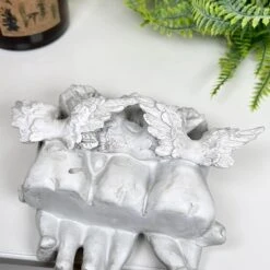 Darthome Limited White Cherub Triplets Ornament -Decor Garden Shop IMG E9043 editedU