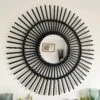 Darthome Limited Black Rattan Mirror 80cm