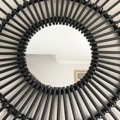Darthome Limited Black Rattan Mirror 80cm 12 Darthome Limited Black Rattan Mirror 80cm -Decor Garden Shop IMG E9057