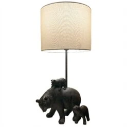 Darthome Limited Black Bear Family Lamp With White Drum Shade -Decor Garden Shop IMG E9073copy1