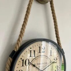 Darthome Limited Hanging Clock On Rope Pulley -Decor Garden Shop IMG E9097