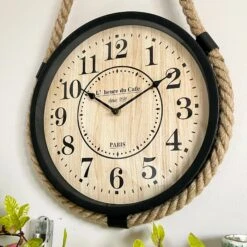 Darthome Limited Hanging Clock On Rope Pulley -Decor Garden Shop IMG E9098