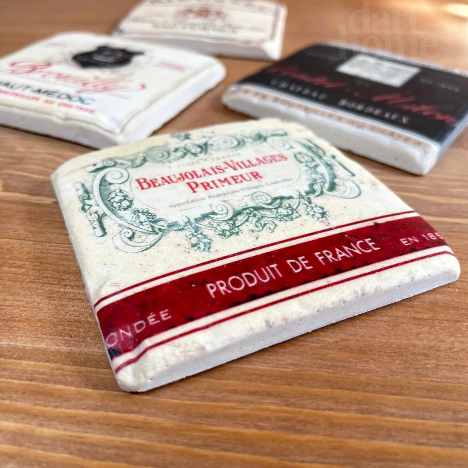 Darthome Limited Set Of 4 Wine Label Ceramic Coasters 6 Darthome Limited Set Of 4 Wine Label Ceramic Coasters - Image 6