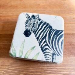 Darthome Limited Set Of 4 Giraffe & Zebra Safari Coasters -Decor Garden Shop IMG E9135 editedCJ 1