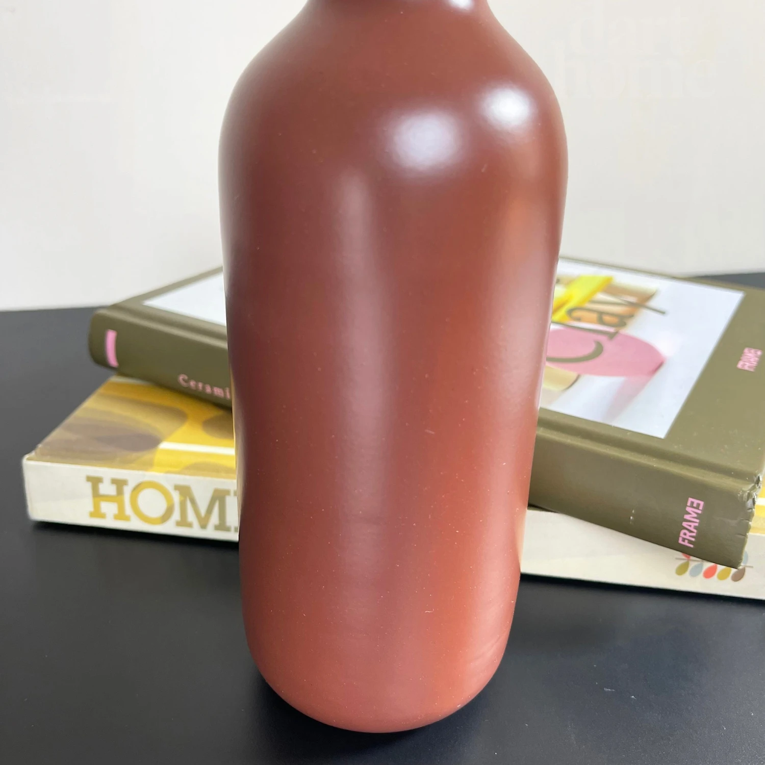 Darthome Limited Nordic Oxide Red Ceramic Bottle Vase 3 Darthome Limited Nordic Oxide Red Ceramic Bottle Vase - Image 3