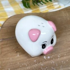 Darthome Limited Ceramic White Pig Novelty Salt And Pepper Shakers Set -Decor Garden Shop IMG E9339 edited249