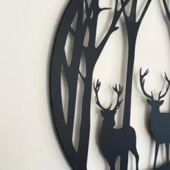 Darthome Limited Black Stags In Forest Silhouette Wall Art -Decor Garden Shop IMG E9348 editedAO 1