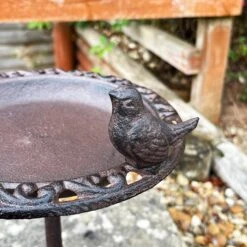 Darthome Limited Tall Round Cast Iron Bird Bath 33cm -Decor Garden Shop IMG E9440 editedDQ