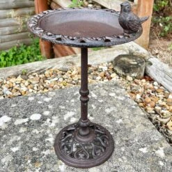 Darthome Limited Tall Round Cast Iron Bird Bath 33cm