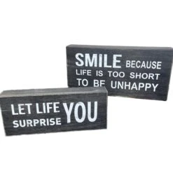 Darthome Limited Black Sentiment Message Blocks - Set Of 2 7 Darthome Limited Black Sentiment Message Blocks - Set Of 2 -Decor Garden Shop IMG E9562 editedGTcopy