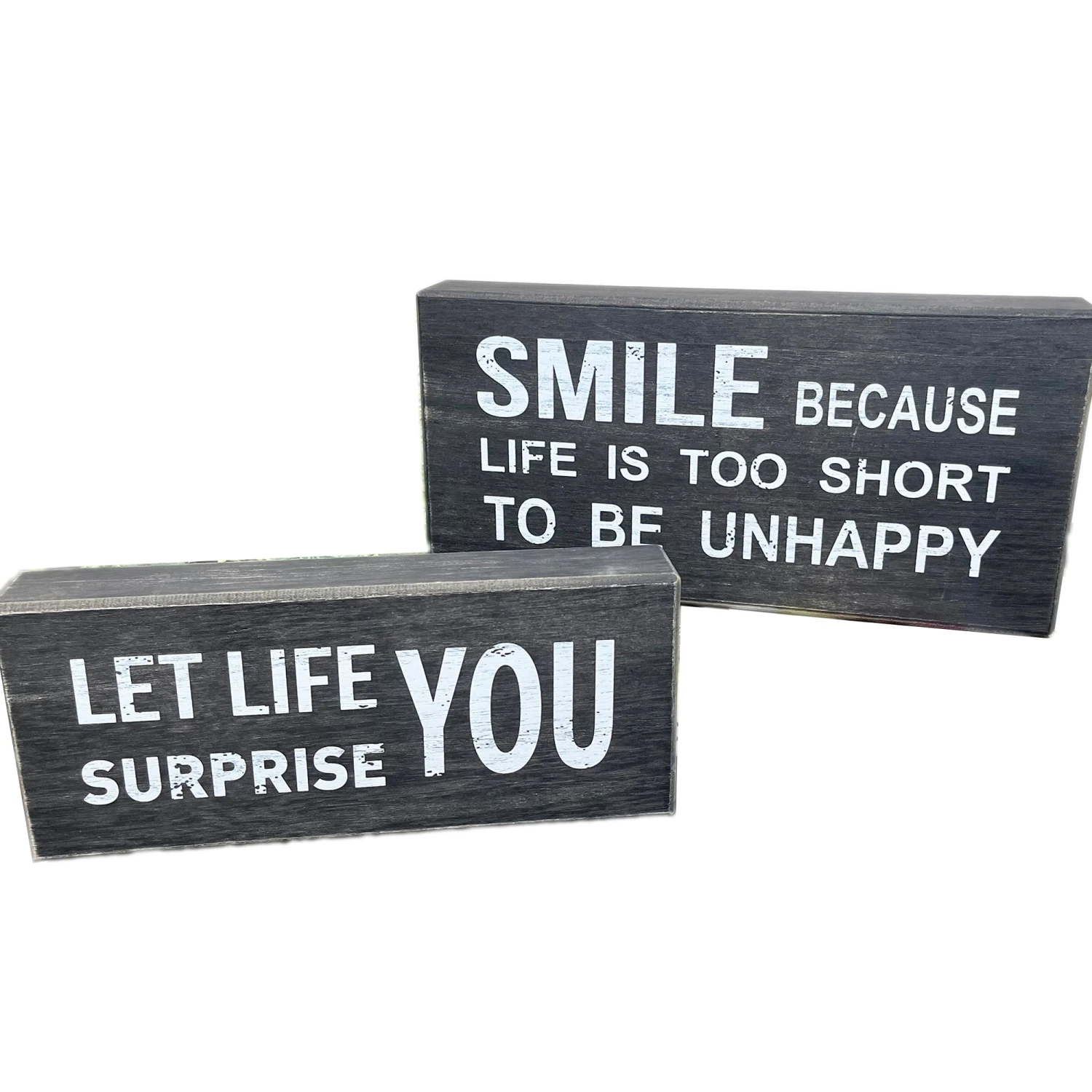Darthome Limited Black Sentiment Message Blocks - Set Of 2 4 Darthome Limited Black Sentiment Message Blocks - Set Of 2 - Image 4