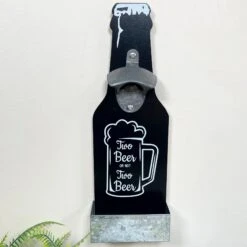 Darthome Limited Black Bottle Opener & Cap Collector - Two Beer Or Not Two Beer