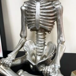 Darthome Limited Chrome Silver Meditating Skeleton Ornament -Decor Garden Shop IMG E9597 editedHO