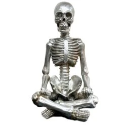 Darthome Limited Chrome Silver Meditating Skeleton Ornament -Decor Garden Shop IMG E9598 editedHPcopy
