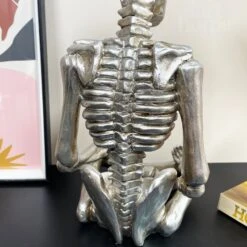 Darthome Limited Chrome Silver Meditating Skeleton Ornament -Decor Garden Shop IMG E9600 editedHR