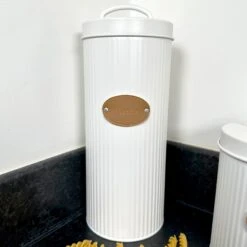 Darthome Limited White Ribbed Pasta Jar With Lid
