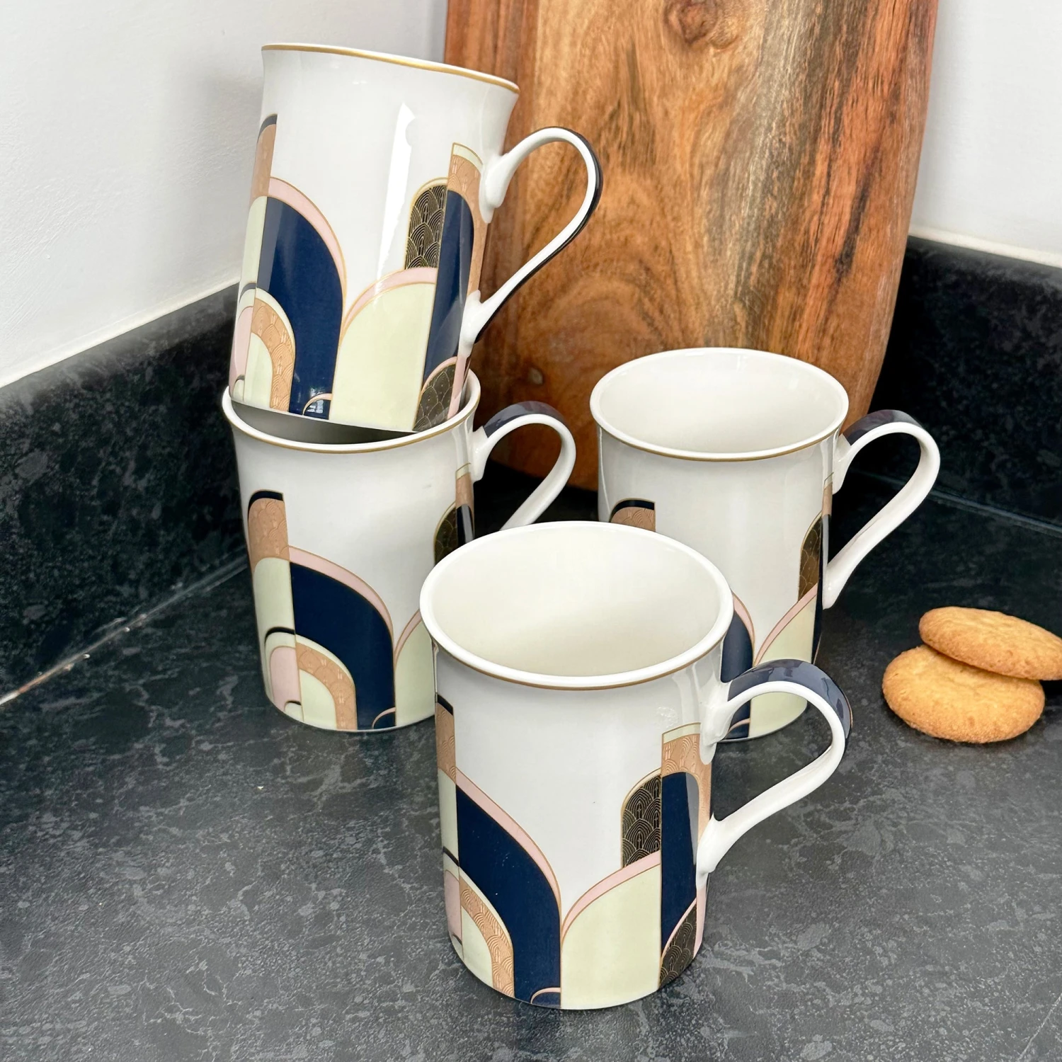 Darthome Limited Set Of 4 Art Deco Fine China Mugs 7 Darthome Limited Set Of 4 Art Deco Fine China Mugs - Image 7