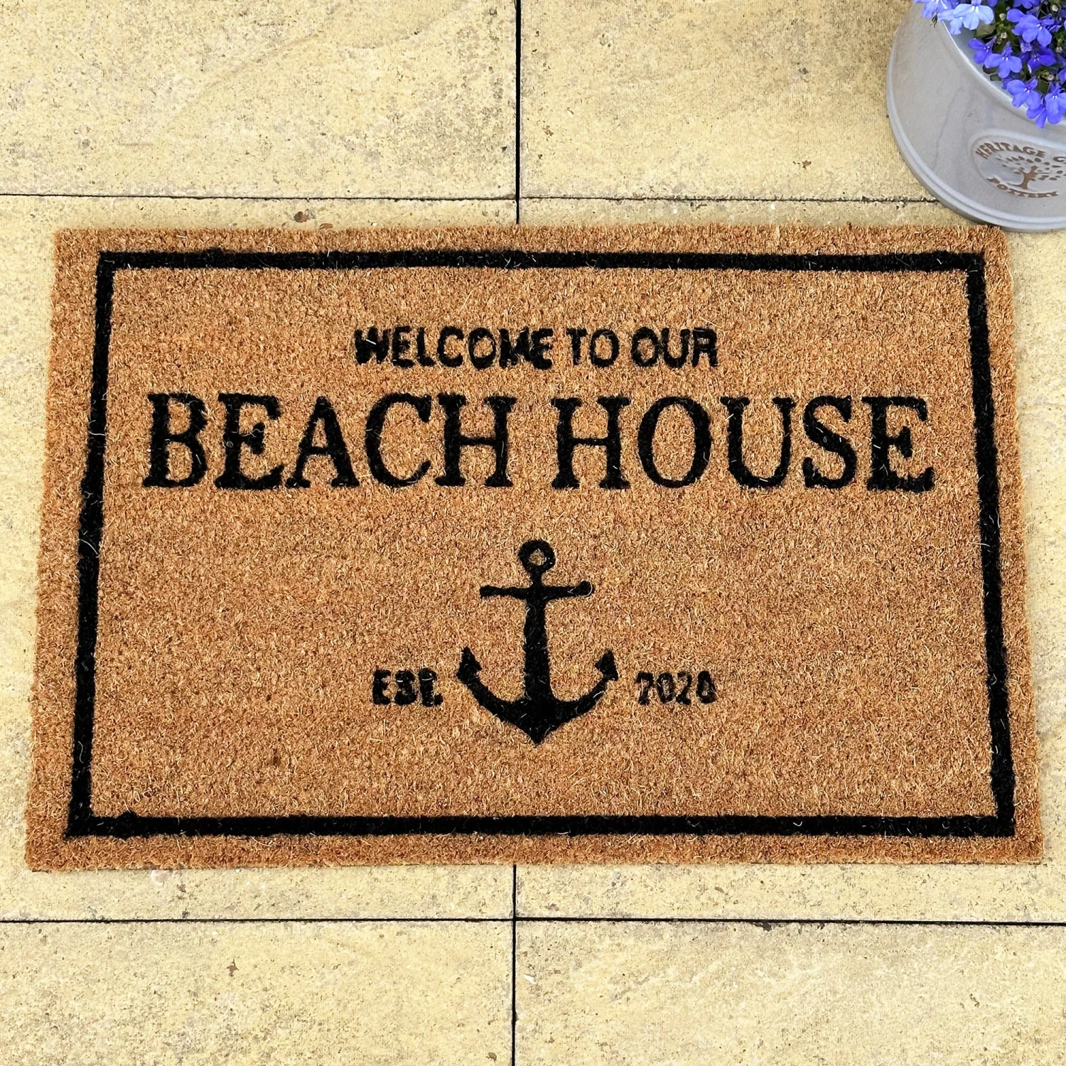 Darthome Limited Welcome To Our Beach House Coir Doormat - Style A 1 Darthome Limited Welcome To Our Beach House Coir Doormat - Style A