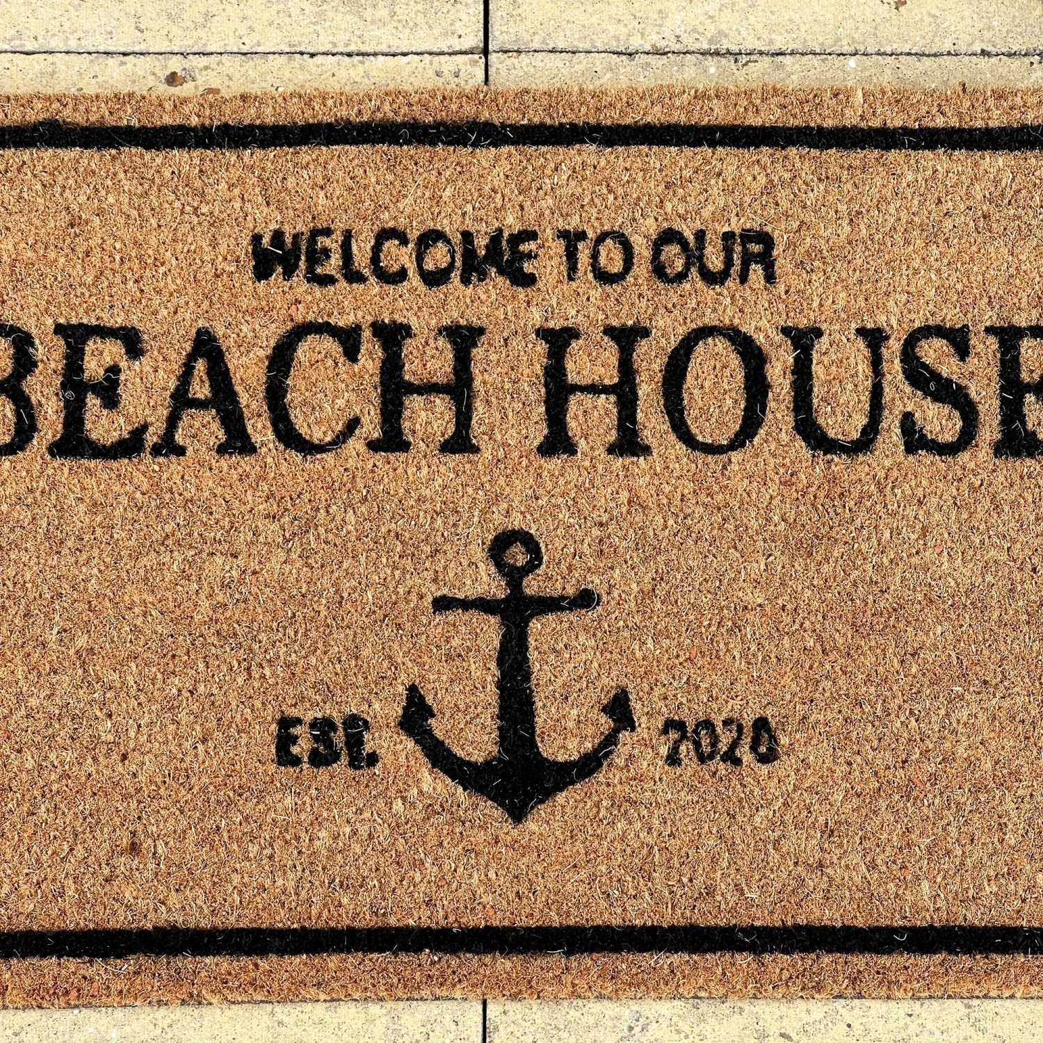 Darthome Limited Welcome To Our Beach House Coir Doormat - Style A 2 Darthome Limited Welcome To Our Beach House Coir Doormat - Style A - Image 2