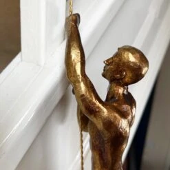 Darthome Limited Set Of 2 Gold Climbing Men Figurines -Decor Garden Shop IMG E9774 editedMO