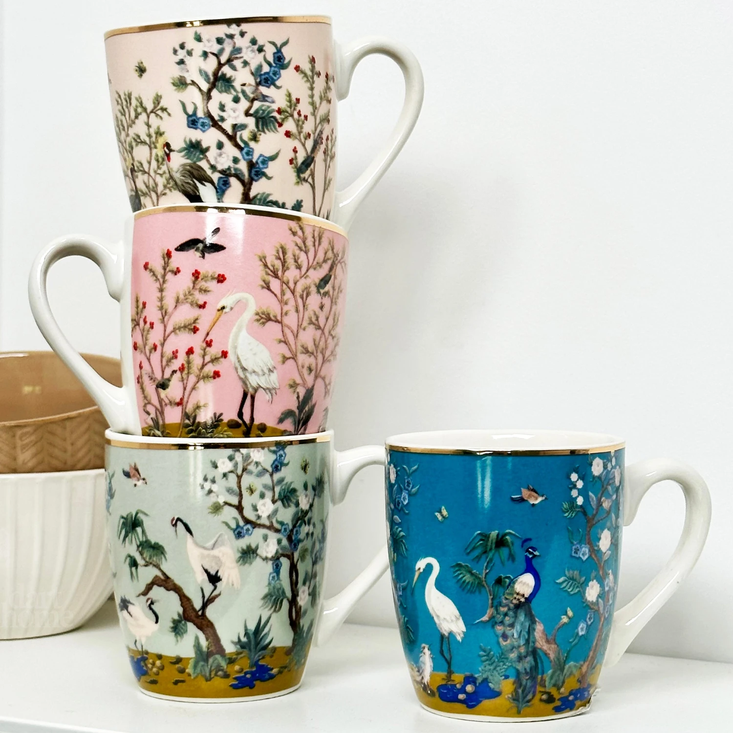 Darthome Limited Set Of 4 Oriental Mugs 200ml 1 Darthome Limited Set Of 4 Oriental Mugs 200ml