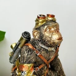 Darthome Limited Gold Steampunk Monkey Sculpture -Decor Garden Shop IMG E9904 1