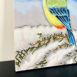 Darthome Limited Winter Blue Tit Ceramic Tile Wall Art -Decor Garden Shop IMG E9905 editedBA