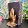 Darthome Limited Golden Pair Of Hands Decorative Heavy Bookends