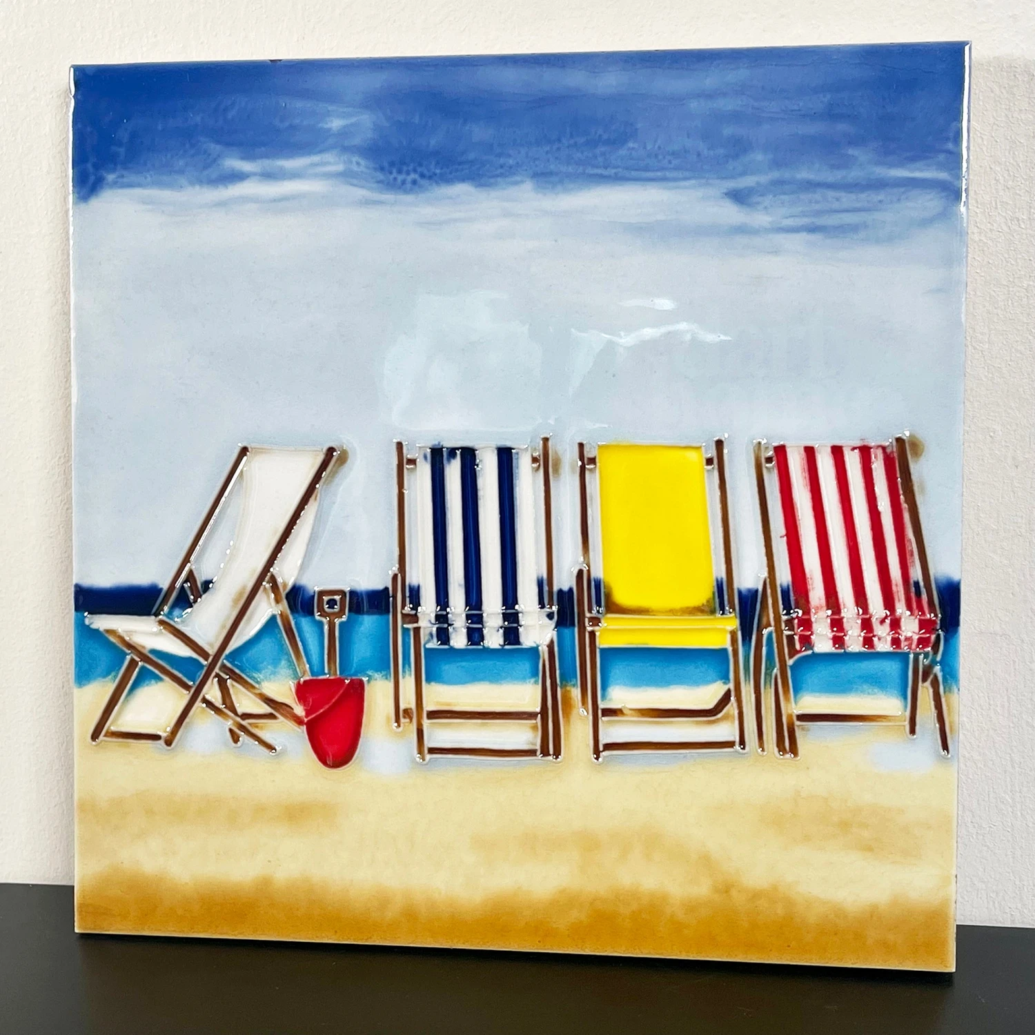 Darthome Limited Lounging On The Beach Ceramic Tile Wall Art 1 Darthome Limited Lounging On The Beach Ceramic Tile Wall Art