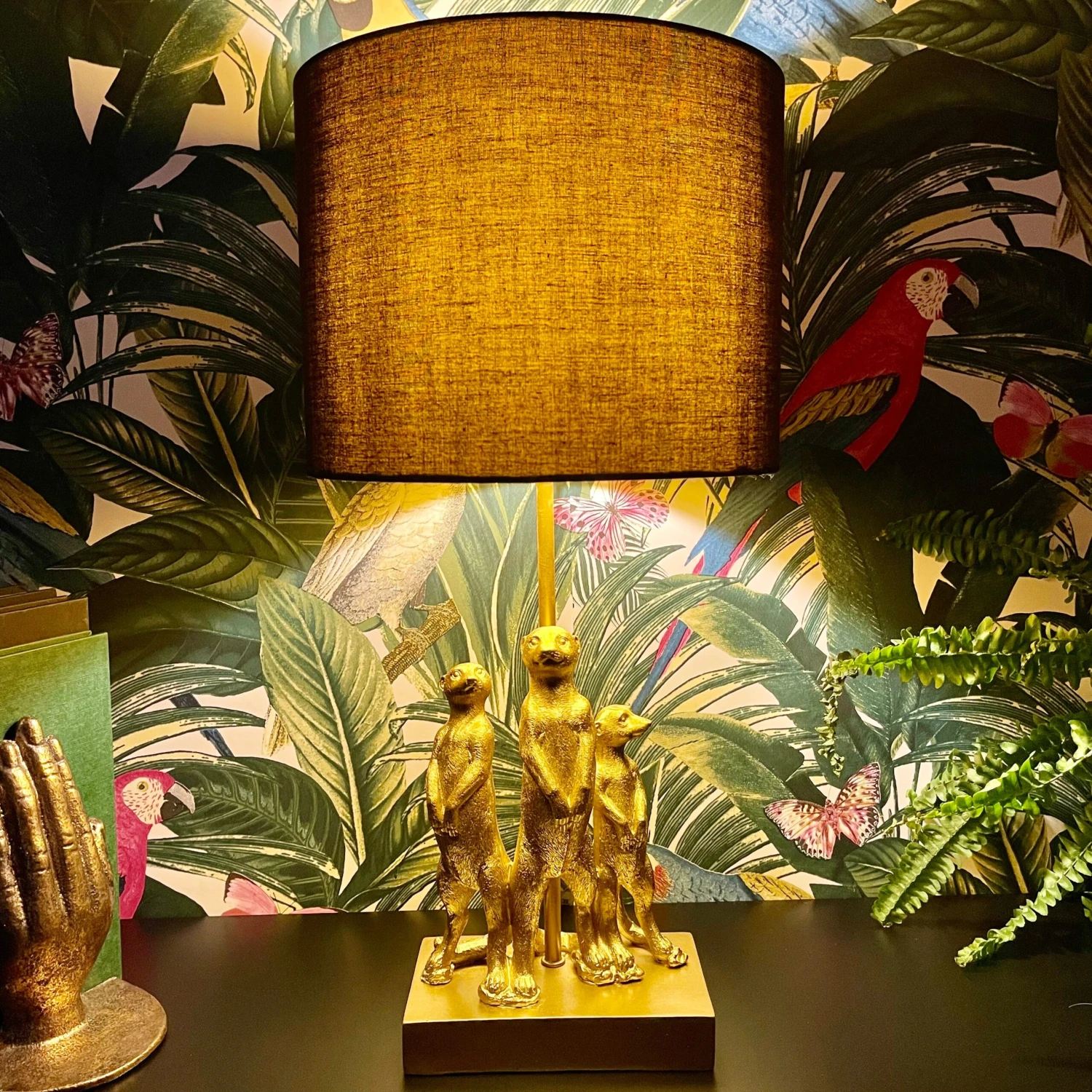 Darthome Limited Large Gold Standing Meerkat Mob Table Lamp 1 Darthome Limited Large Gold Standing Meerkat Mob Table Lamp