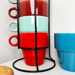 Darthome Limited Set Of 6 Stacking Mugs With Holder -Decor Garden Shop IMG E9969