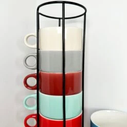 Darthome Limited Set Of 6 Stacking Mugs With Holder -Decor Garden Shop IMG E9970