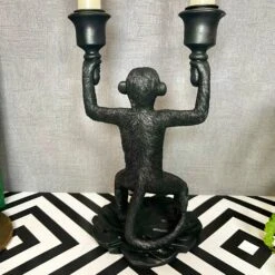 Darthome Limited Black Monkey Double Candlestick Holder -Decor Garden Shop IMG E9991 edited241