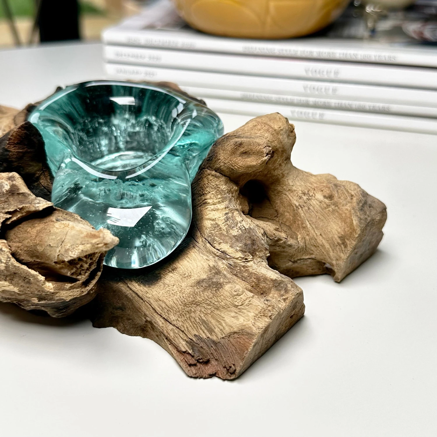 Darthome Limited Molten Tea Light Holder On Teak Root Stand 2 Darthome Limited Molten Tea Light Holder On Teak Root Stand - Image 2