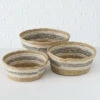 Darthome Limited Set Of 3 Woven Corn Husk Storage Baskets