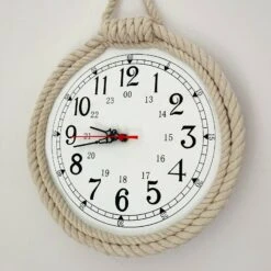 Darthome Limited Round Rope Nautical Bathroom Wall Clock 40cm